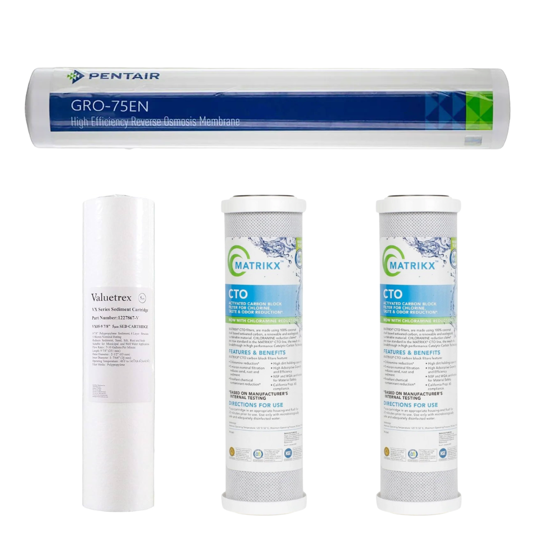 Pentair 75 GPD RO Replacement Filter Kit