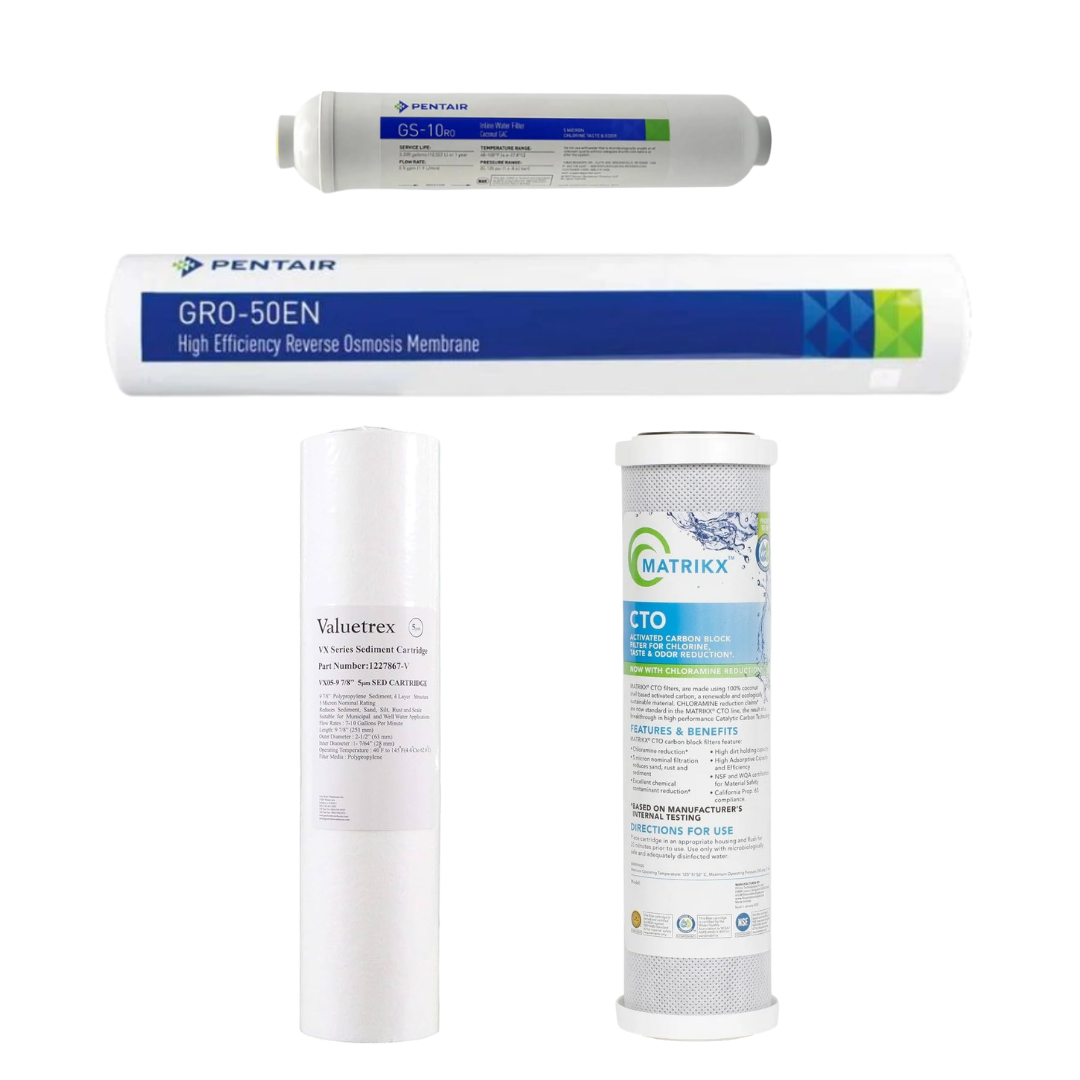 Pentair 50 GPD RO Replacement Filter Kit
