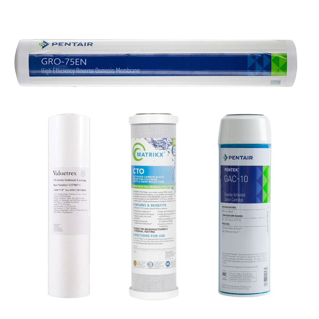 Pentair 75 GPD RO Replacement Filter Kit