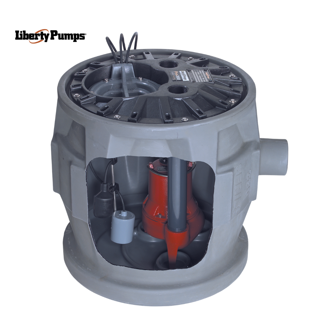 Liberty Pumps® Pro380-Series 41 Gallon “Shallow” Simplex Sewage System