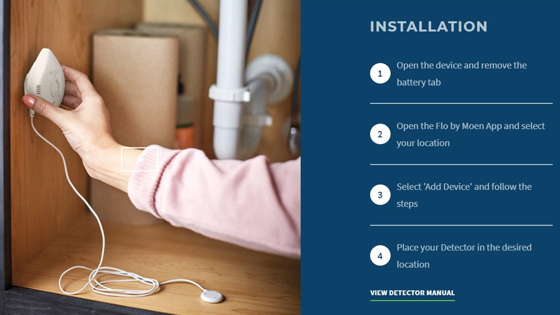 MOEN FLO Smart Water Detector with Sensor Pack (920-005)