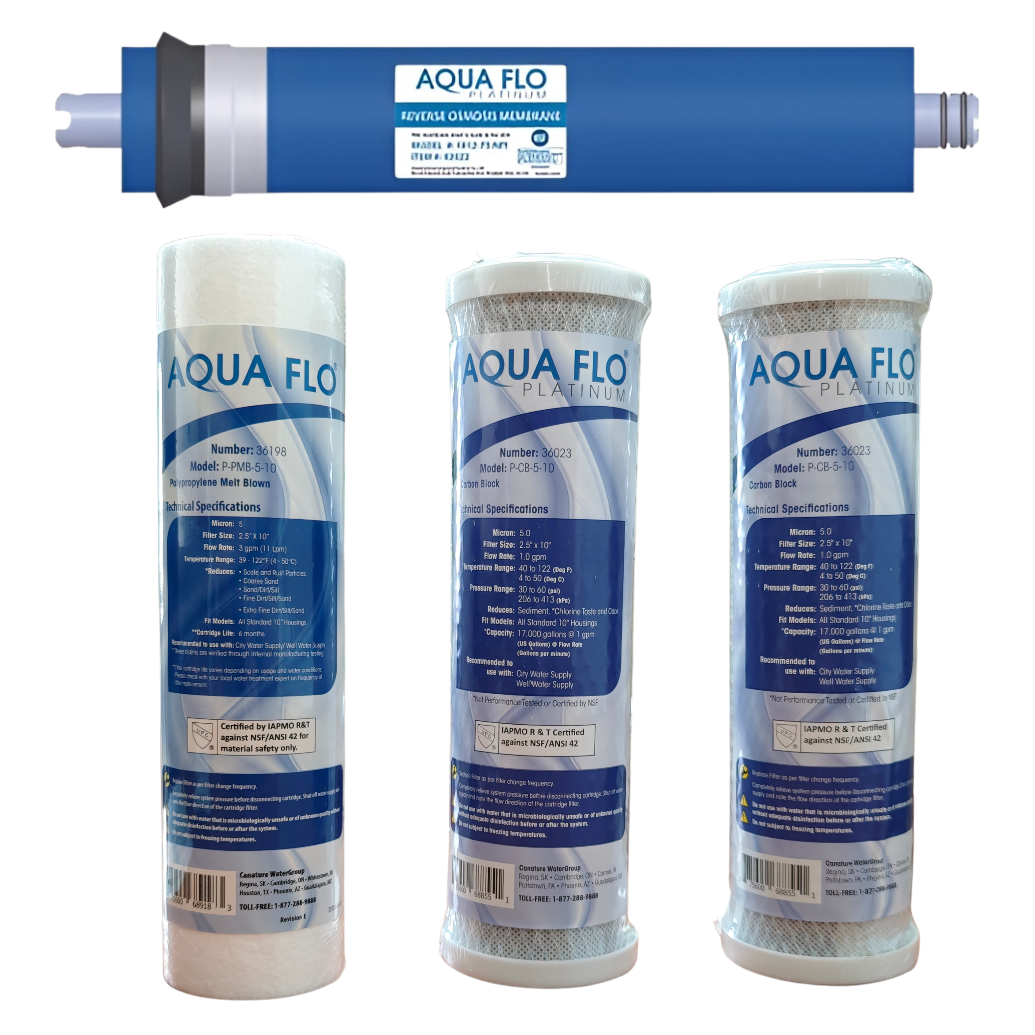 Standard Economy RO Replacement Filter Kit 4 Stage Systems