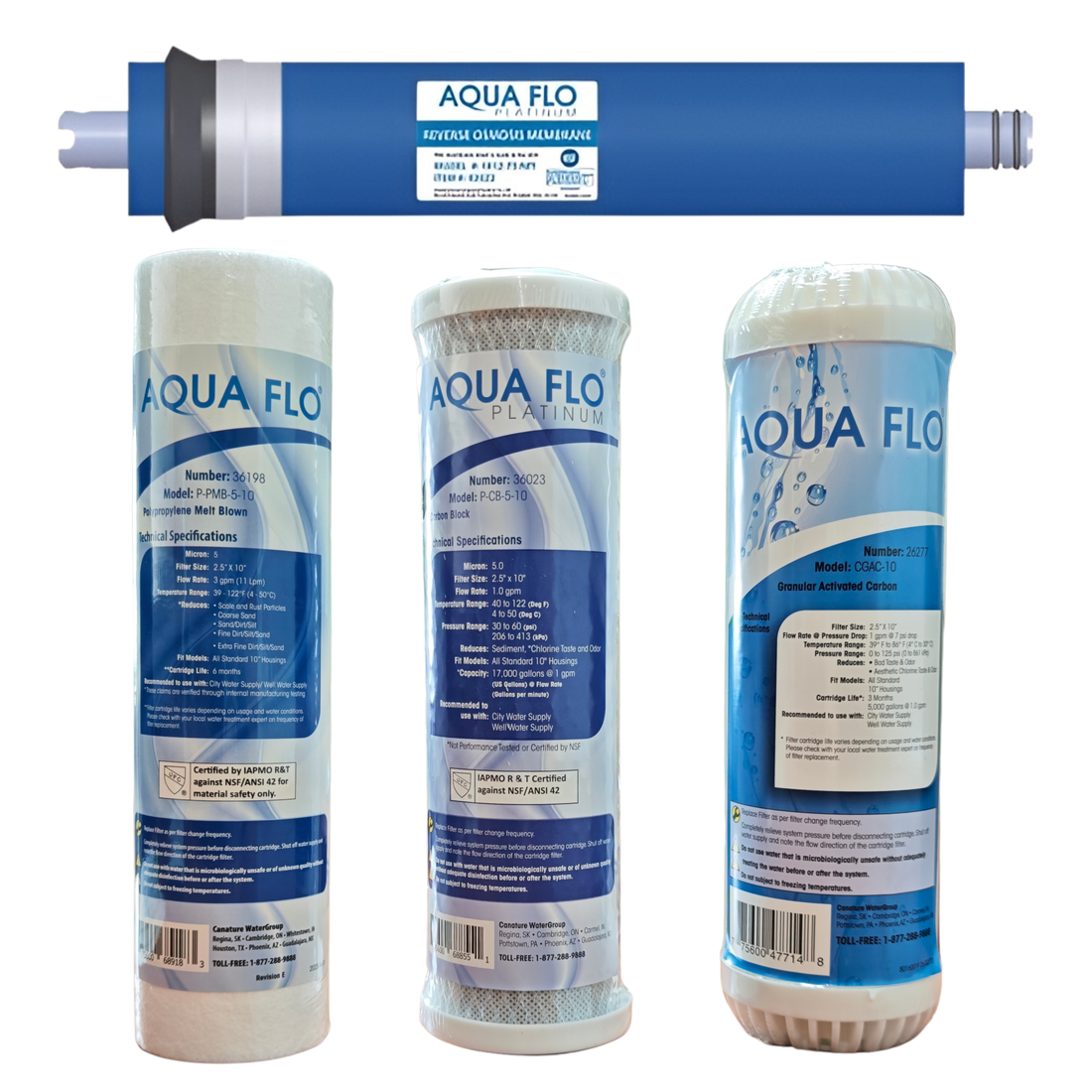 Standard Economy RO Replacement Filter Kit 4 Stage Systems