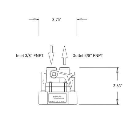 Everpure QL3 Head w/ Shutoff (EV9259-14)