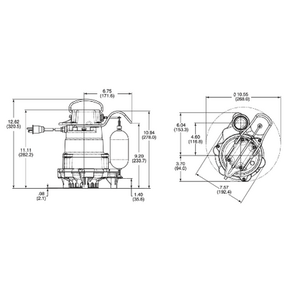 Pentair Myers MCI05020 Residential Submersible Sump Pump